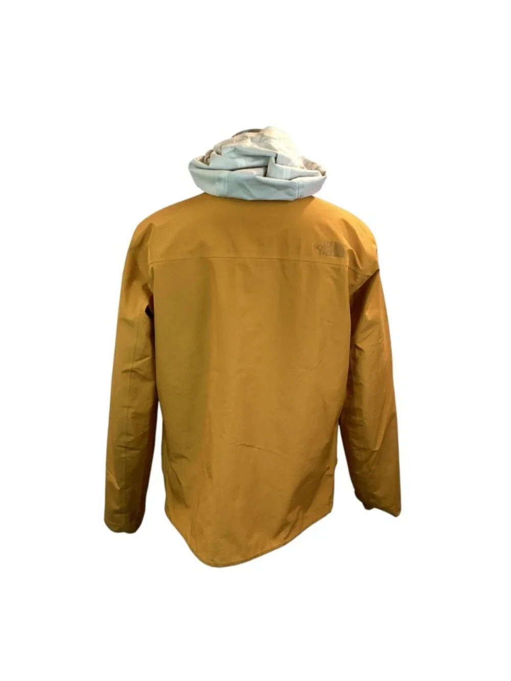 North Face Future Light Mens Medium Hooded Jacket Mustard Waterproof Lightweight